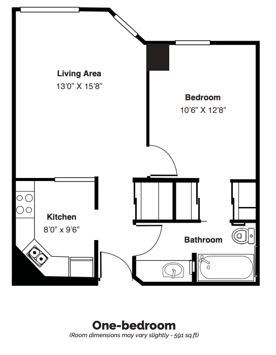 AV one bedroom floor plan
