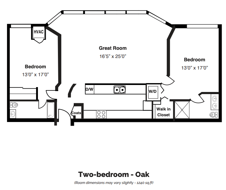FV Two bedroom oak