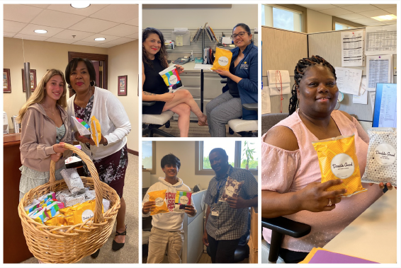 Associates at the Franciscan Ministries Home Office received gourmet popcorn