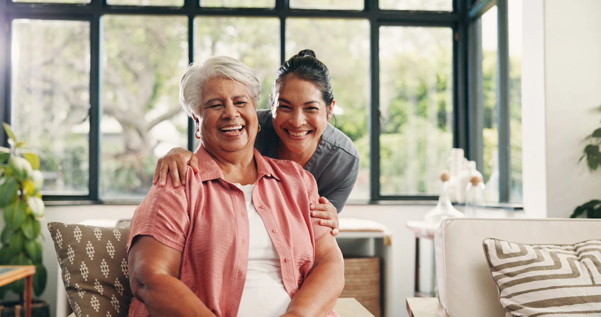 caregiver and resident