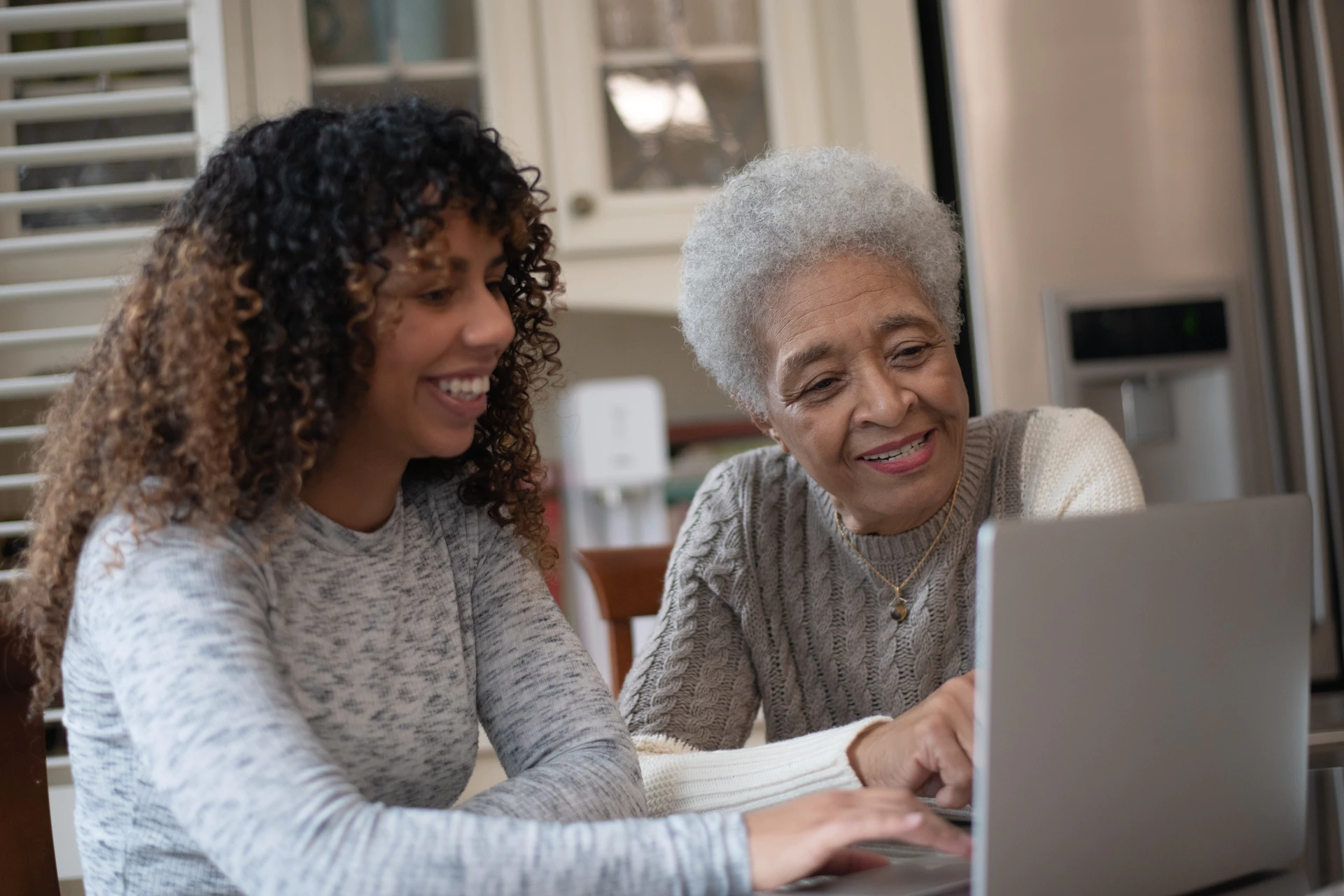 Senior woman and daughter