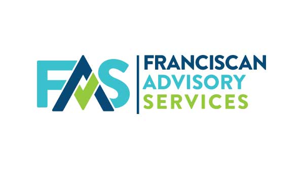 Franciscan Advisory Services FAS logo in blue and green