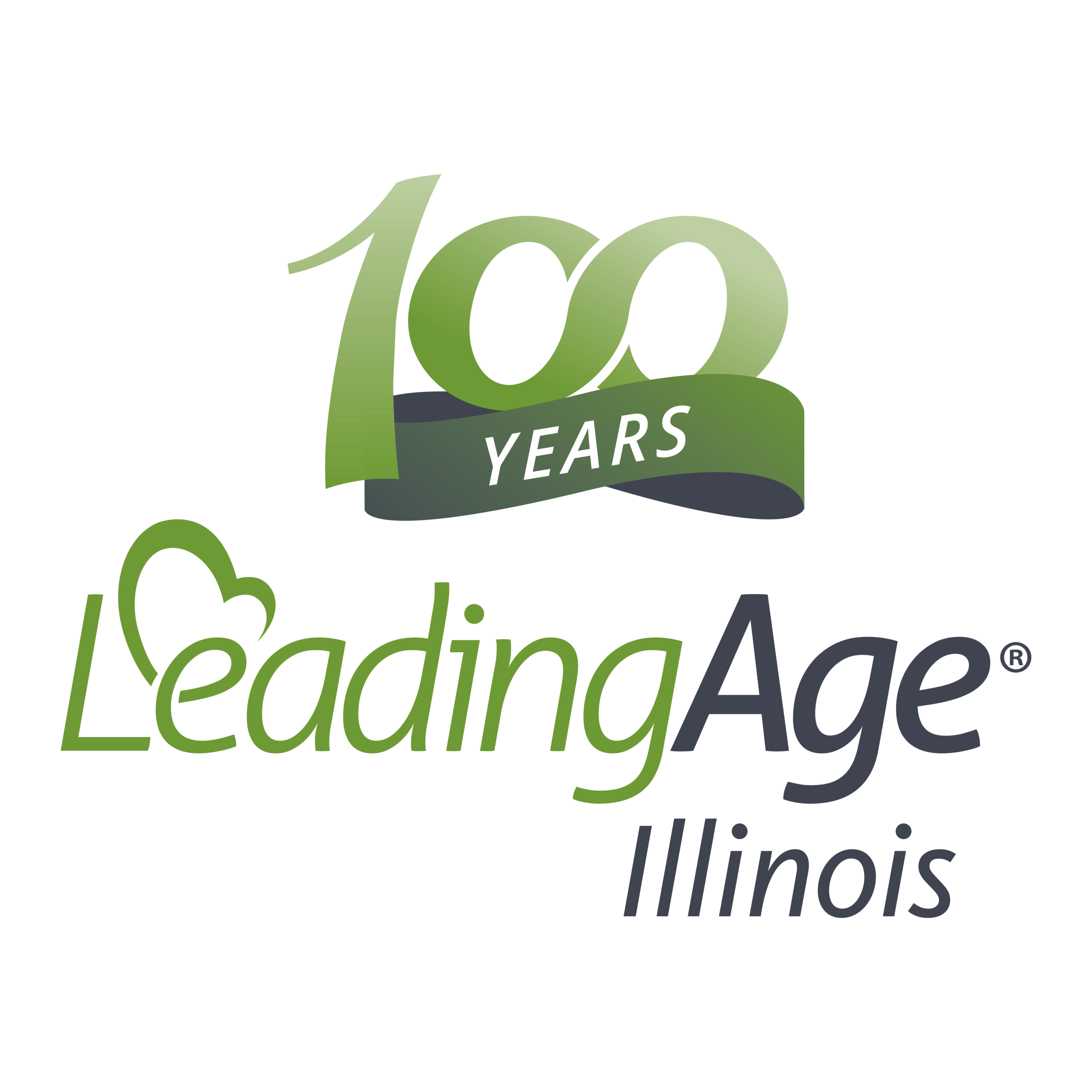 LeadingAge Illinois 100 Years anniversary logo